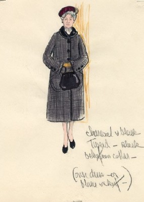 001 - Edith Head Hand-Drawn Costume Design for Helen Hayes in Airport Pic One.jpg