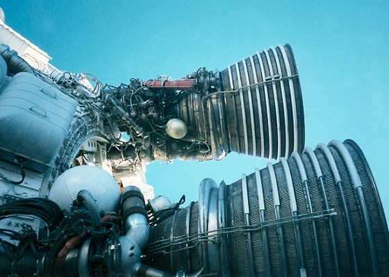 056 - Tail rockets of Saturn 5 at Kennedy Space Center - 1991.jpg