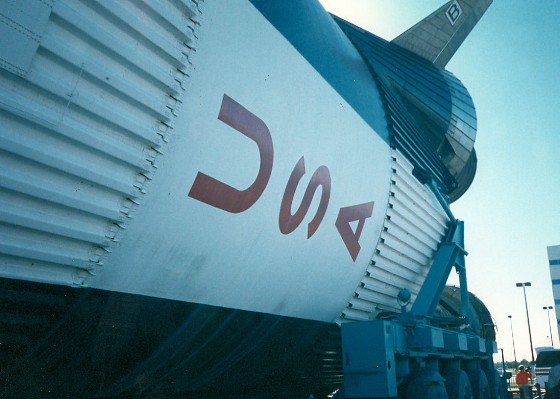 057 - Tail of Saturn 5 Rocket at Kenndey Space Center Pic 2 - 1991.jpg
